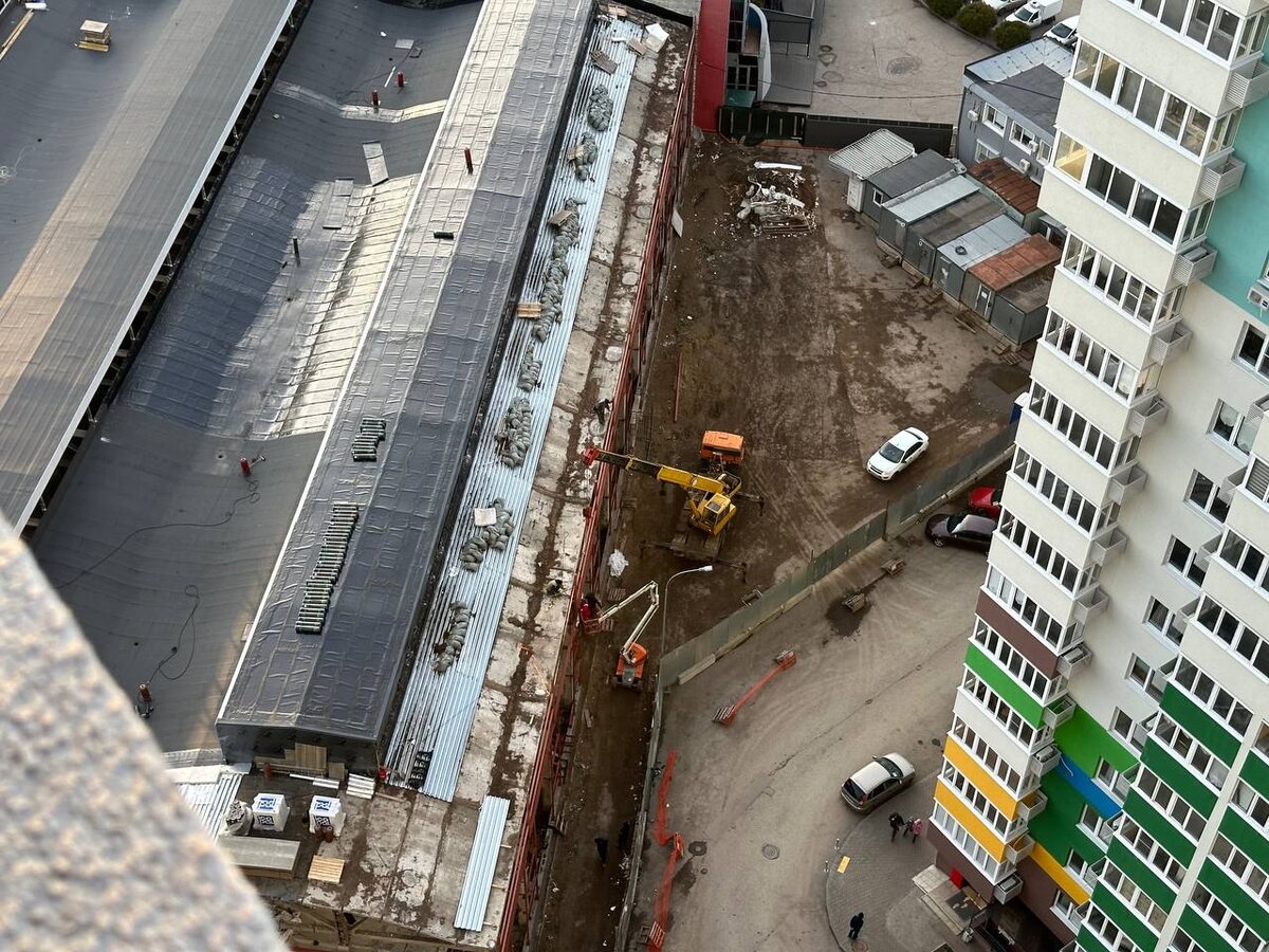    Вид на стройку с высоты / Автор фото: Яна Лаушкина