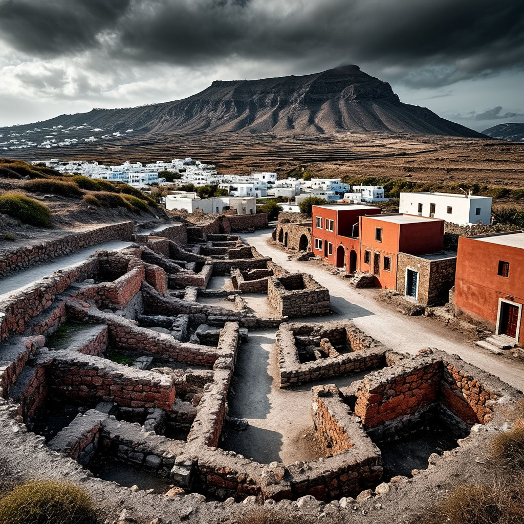 Иллюстрация "Санторин: Город Платона" создана сетью Шедеврум