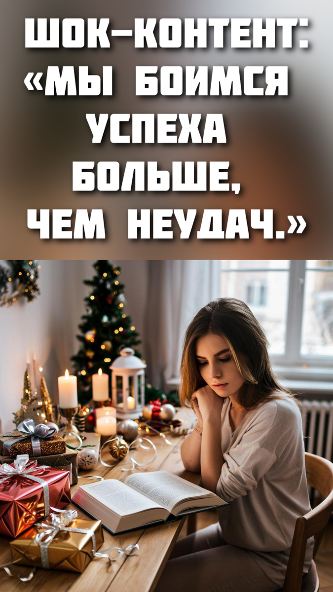 Шок-контент: «Мы боимся успеха больше, чем неудач.»