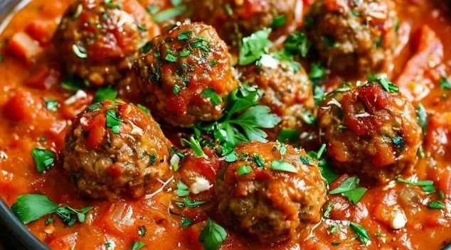 Тефтели в томатно-сметанном соусе