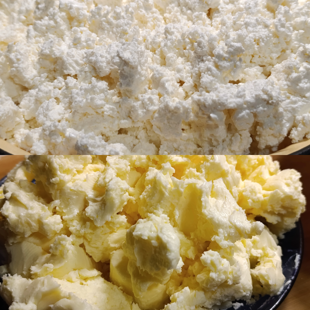 Творог и масло