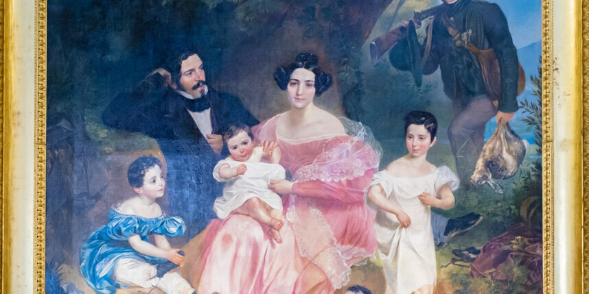    Главным событием выставки стал шедевр Карла Брюллова "Портрет семьи Мариетти"Алена Бобрович