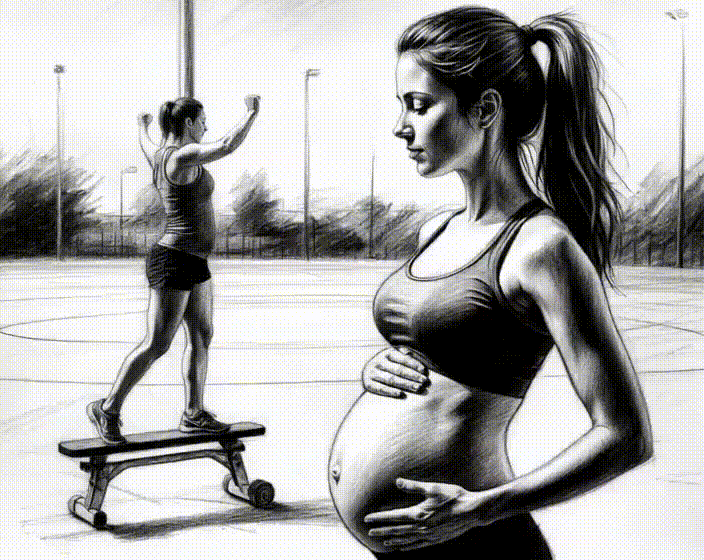 Естественно, начиная с примерно с четвёртого месяца беременности, следует отказываться от повышенных физических нагрузок...