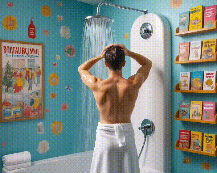 Холодный душ по утрам с пробуждения улучшает самочувствие, насыщает кровь кислородом и повышает тестостерон!