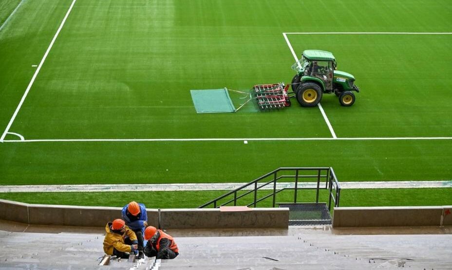    Поле стадиона «Торпедо»уже сейчас в прекрасном состоянии. Фото: Соцсети Мэра Москвы Сергея Собянина