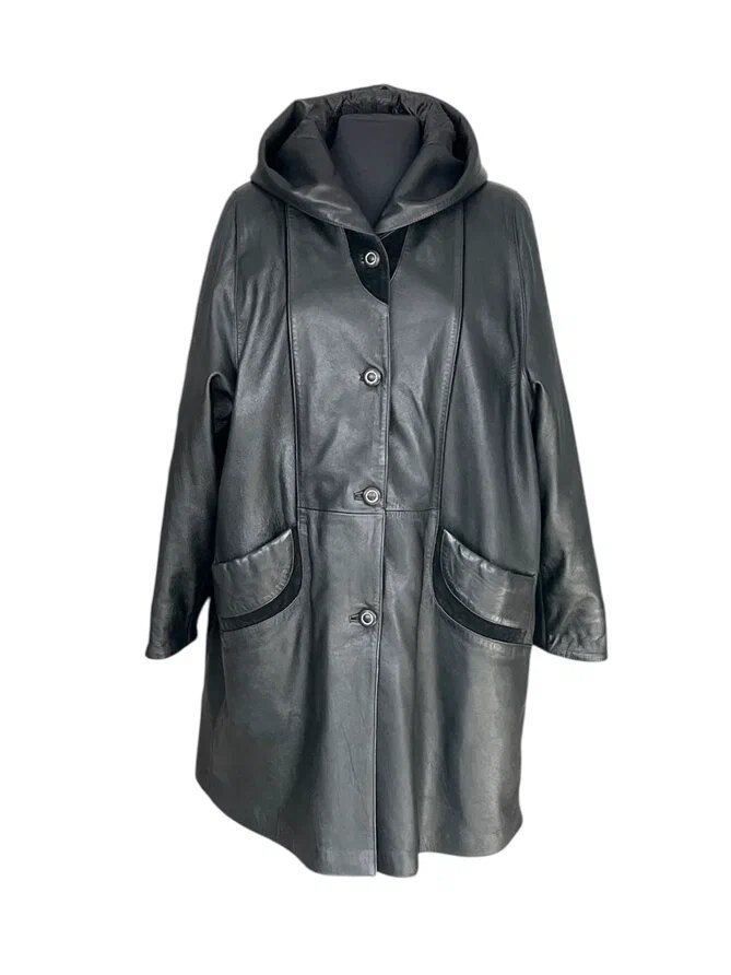 Расширение и обновление кожаной куртки. Ателье Ирины Берзиной.