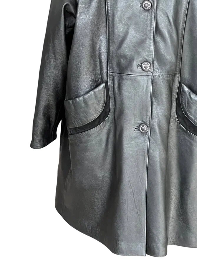 Расширение и обновление кожаной куртки. Ателье Ирины Берзиной.