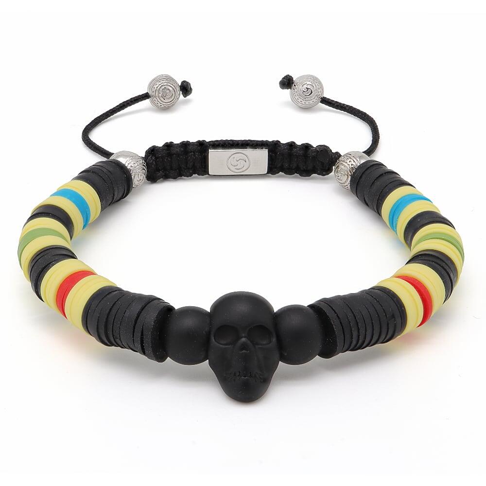 Браслет Karma Jewels ХТ-04 — это стильный аксессуар, который идеально подойдет для молодых людей. Выполненный из плоских акриловых бусин и серебряных бусин 925 пробы, он привлекает внимание своим ярким и современным дизайном.