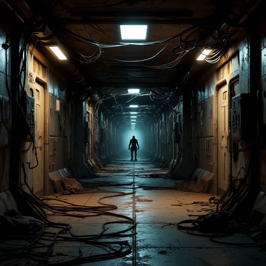 Темный коридор базы