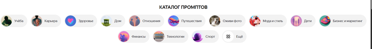 Все категории промптов на Промптхабе