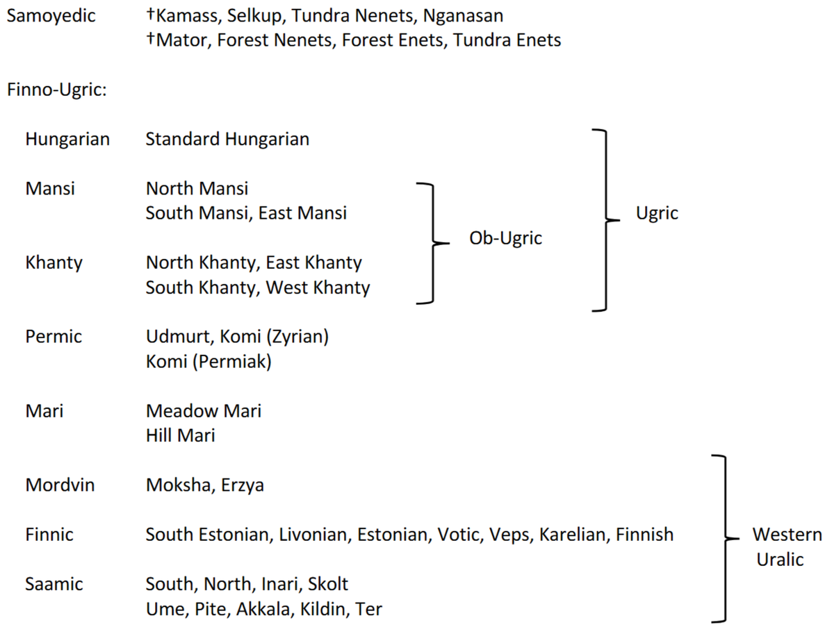     Классификация языков уральской семьи Riho Grünthal et al. / Diachronica, 2022