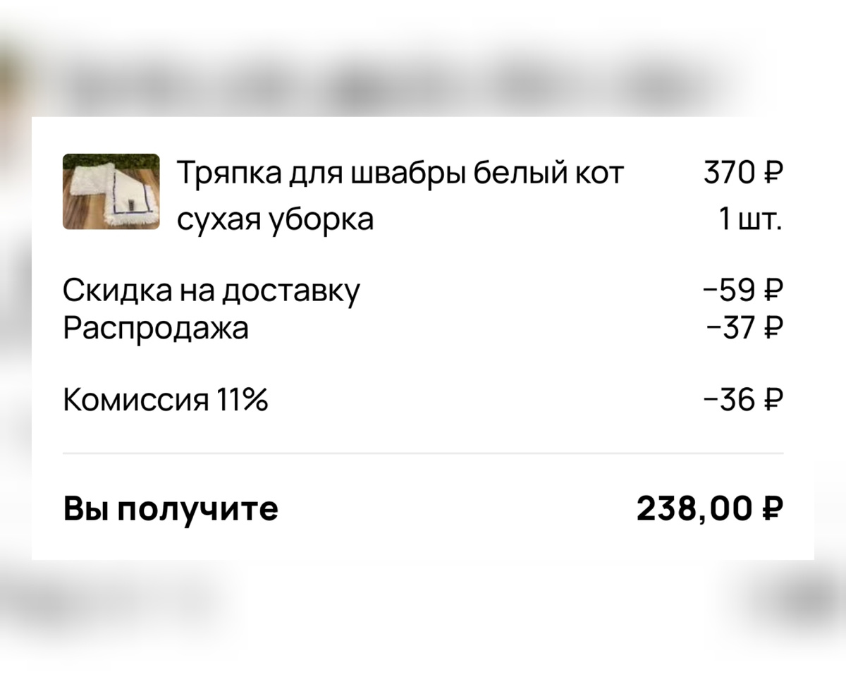 Мой скромный доход от продажи.