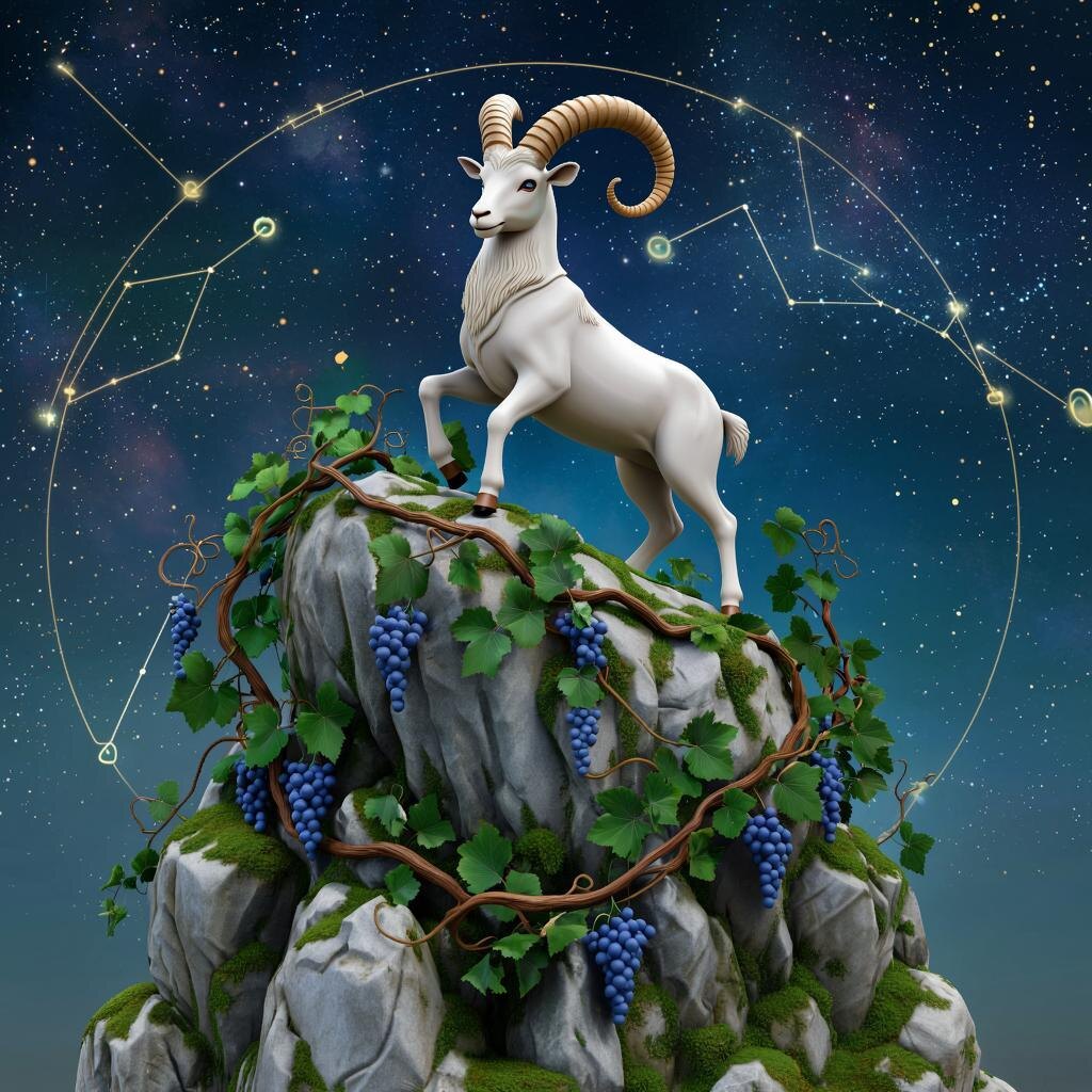 Козерог. Иллюстрация сгенерирована нейросетью