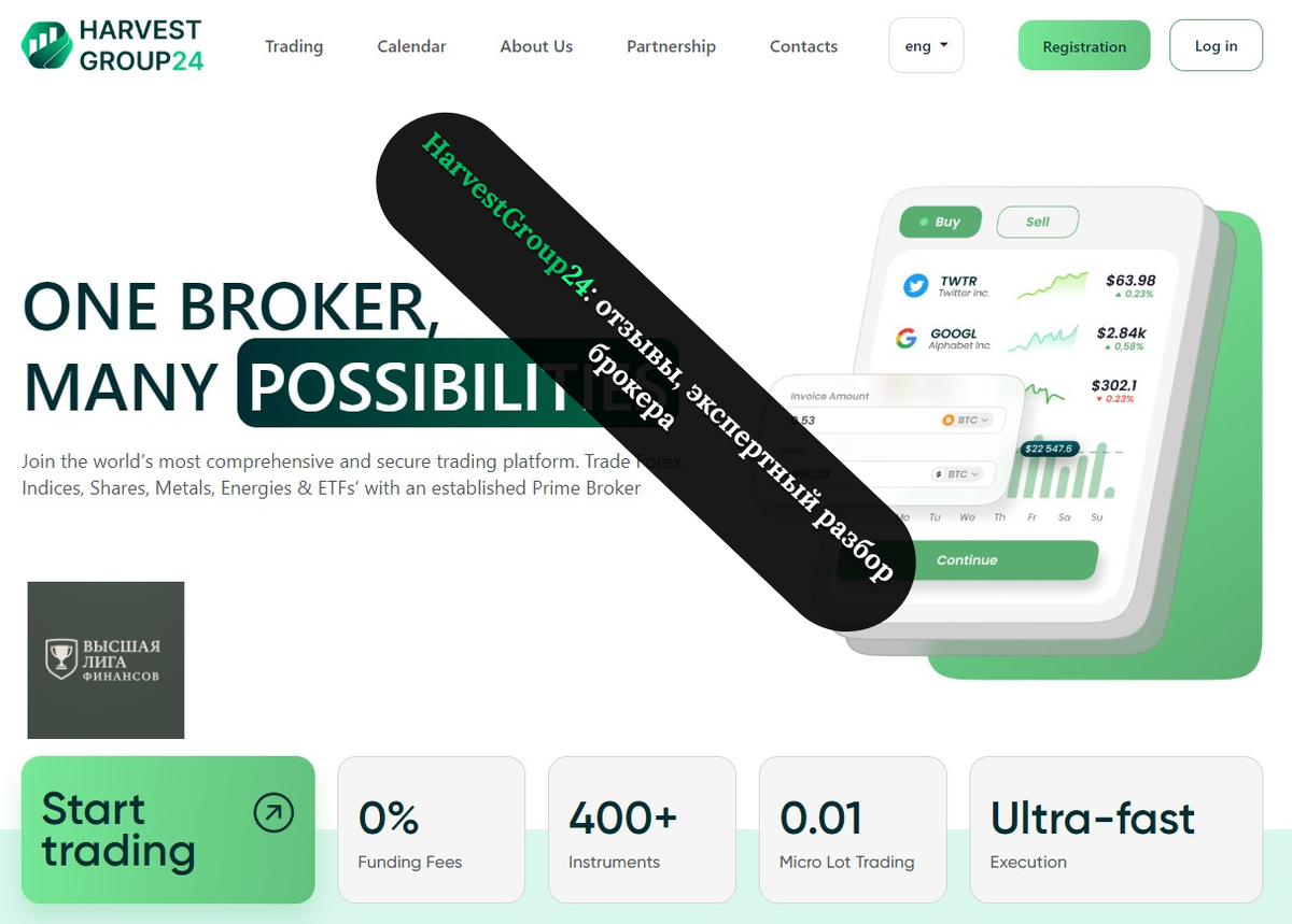 HarvestGroup24: отзывы, обзор брокера