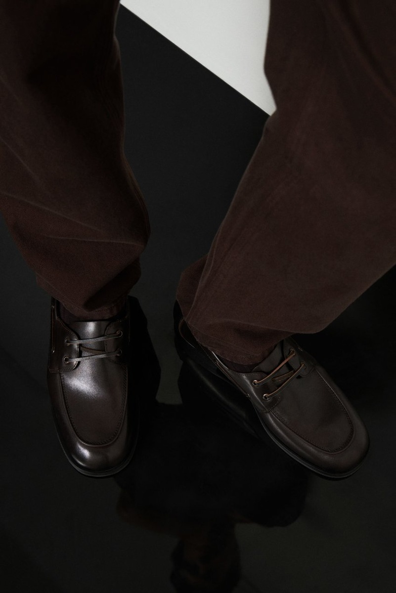 Топ-сайдеры из гладкой кожи (LIME)