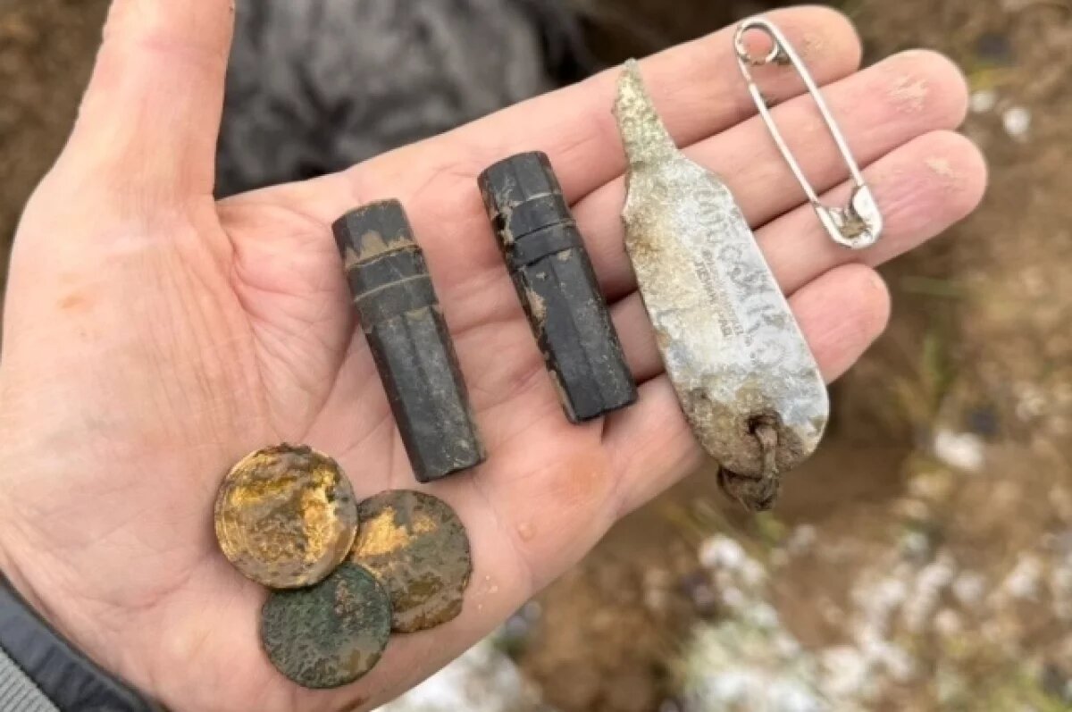    Под Зубцовом нашли останки шести красноармейцев и ложку с инициалами