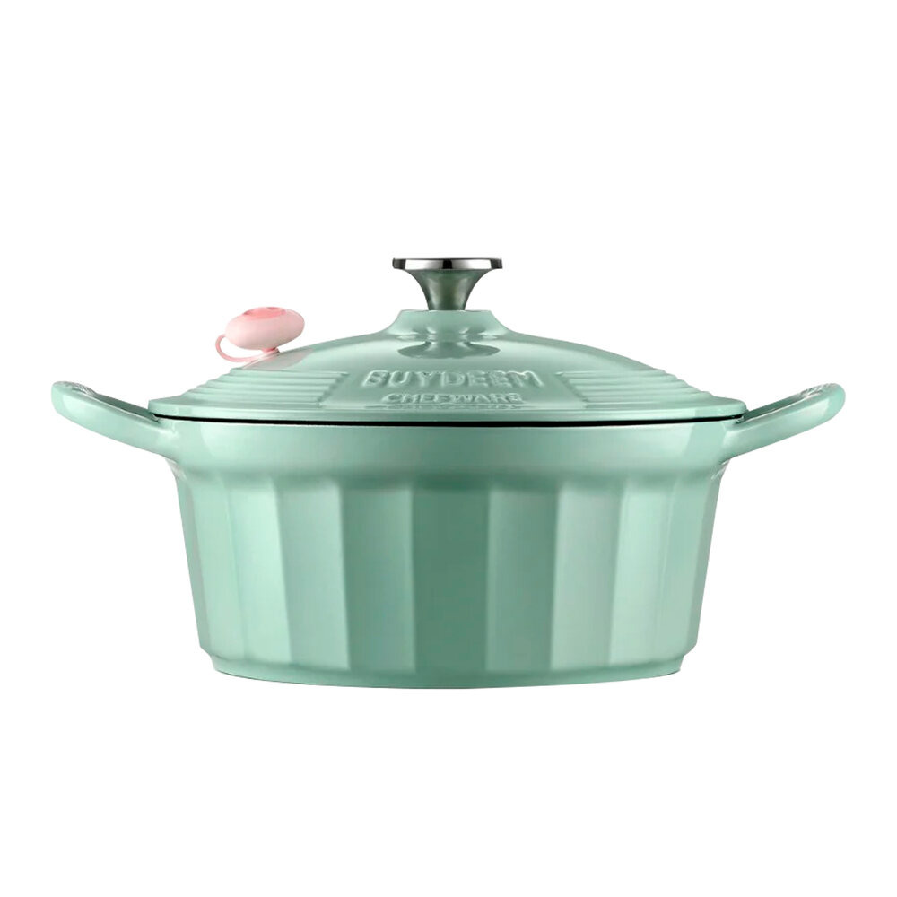 BUYDEEM Эмалированная чугунная кастрюля 25 см 