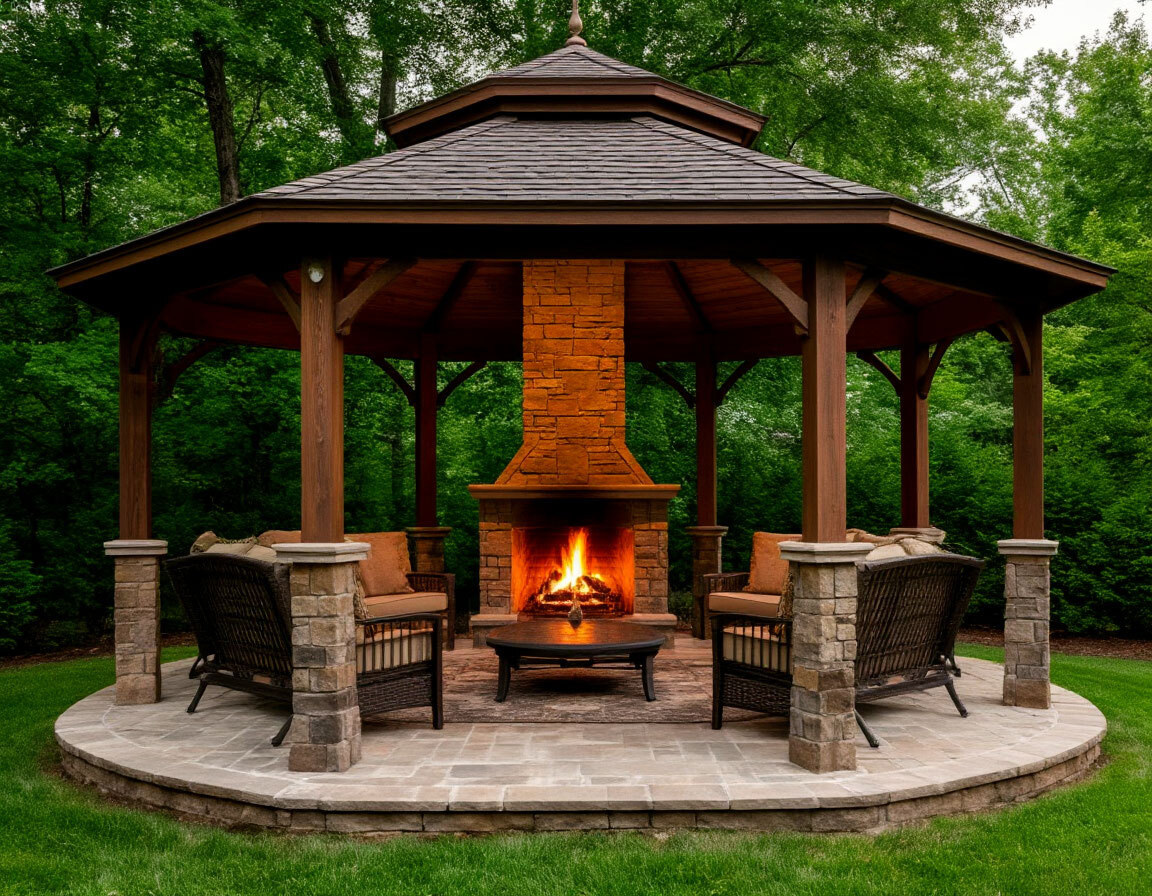 пример открытой беседки