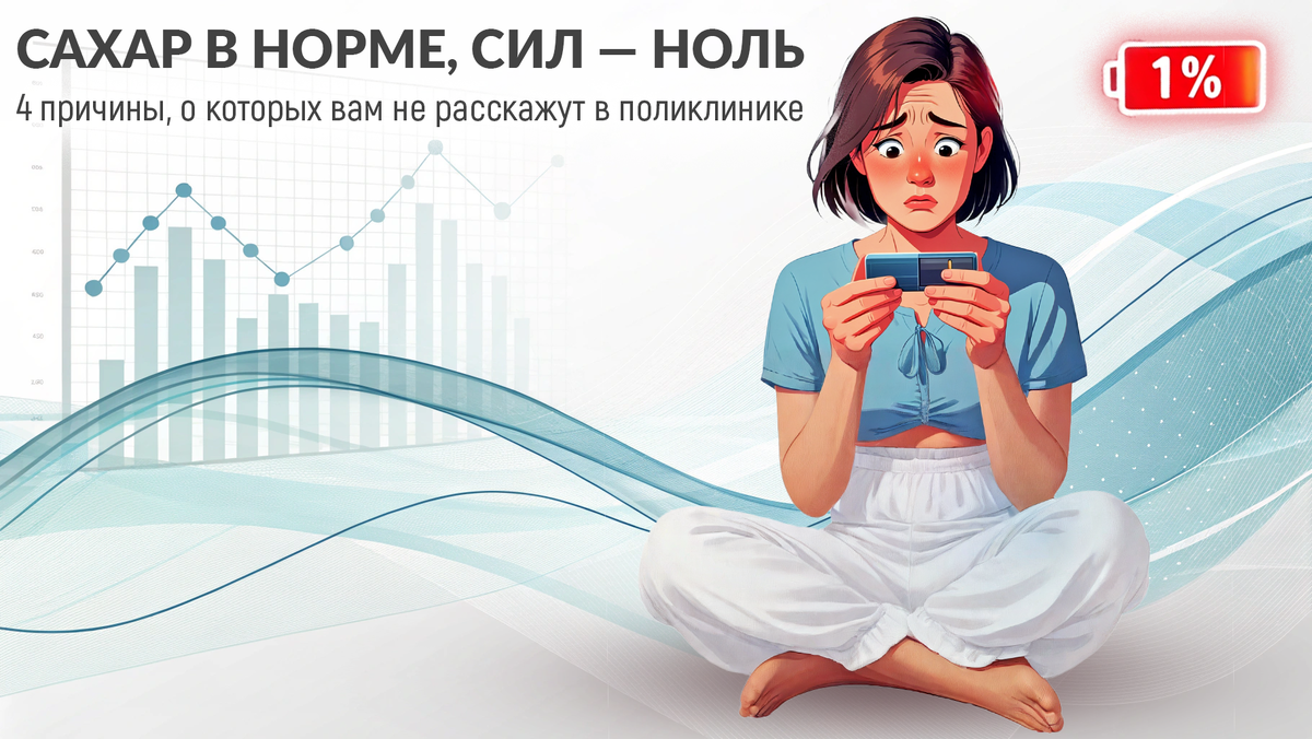 «Сахар в норме, а я как выжатый лимон!»: 4 неочевидных вора вашей энергии, о которых не упоминают в поликлиниках