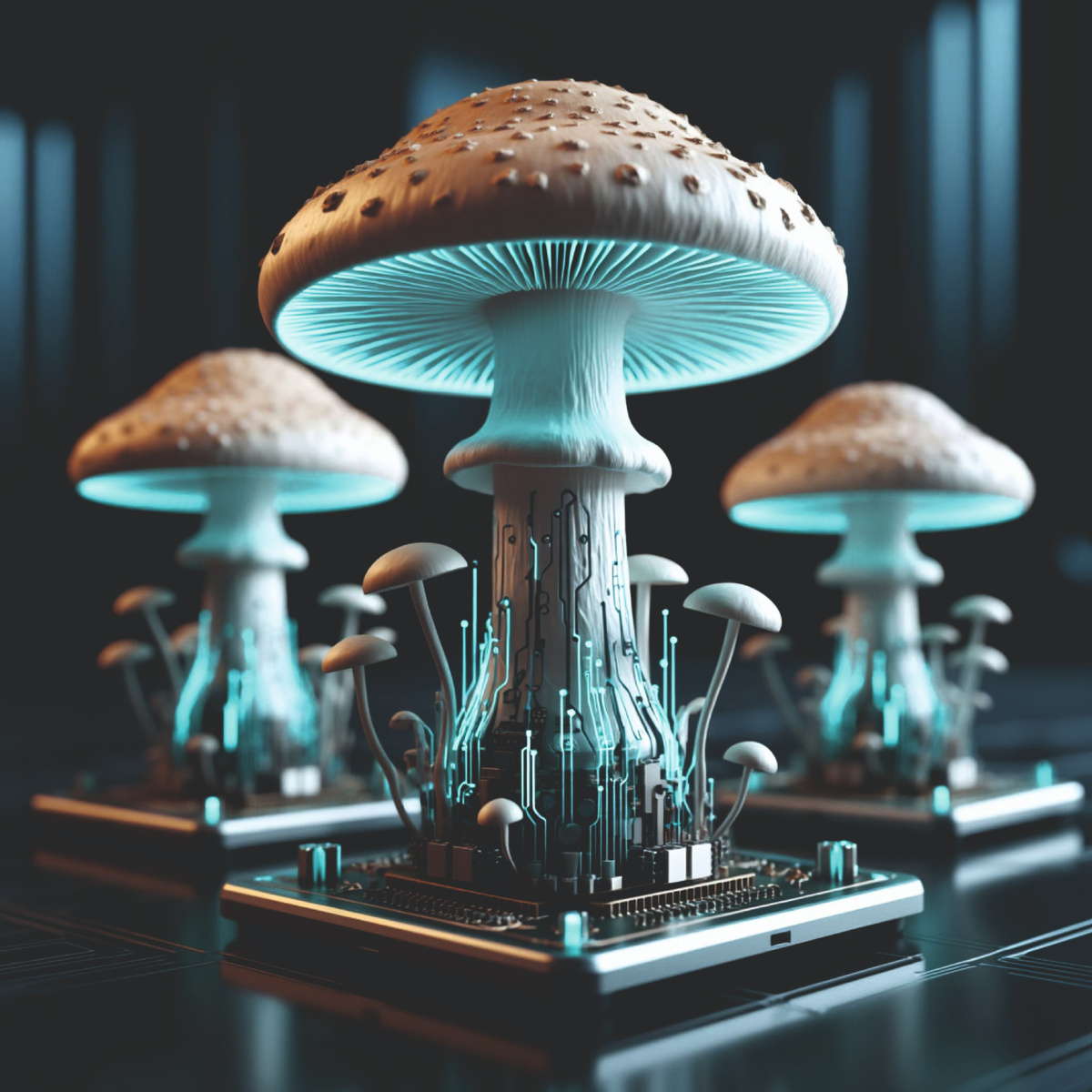 Мицелий  грибов шиитаке способен проводить электрические сигналы, похожие на импульсы в нейронных сетях.