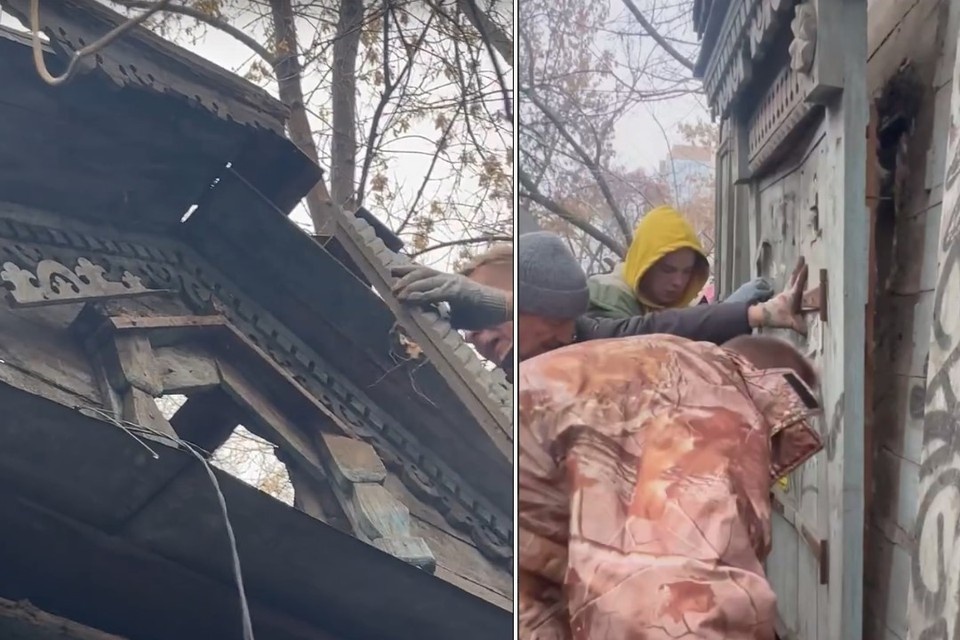    Рязанцы спасают деревянное наследие города. Фото: паблик «Арт-улица. Возрождение деревянной Рязани».