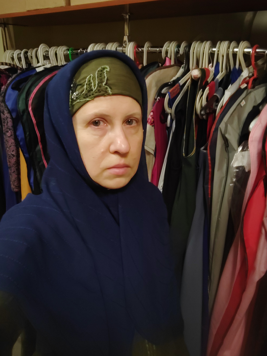 на фото - Наталья Макеева. Место: старообрядческий Храм Николы Чудотворца у Тверской заставы. Время - последняя наделя Великого Поста, 2025 год.