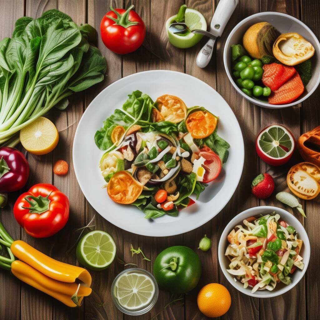 На изображении представлены примеры здоровой и нездоровой пищи, чтобы наглядно показать разницу между правильным и неправильным питанием.