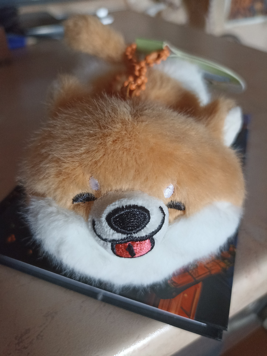 Мягкая игрушка - корги, как подвеска на рюкзак)) 