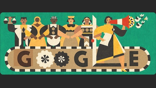 Луиза в монументальном искусстве - с рупором