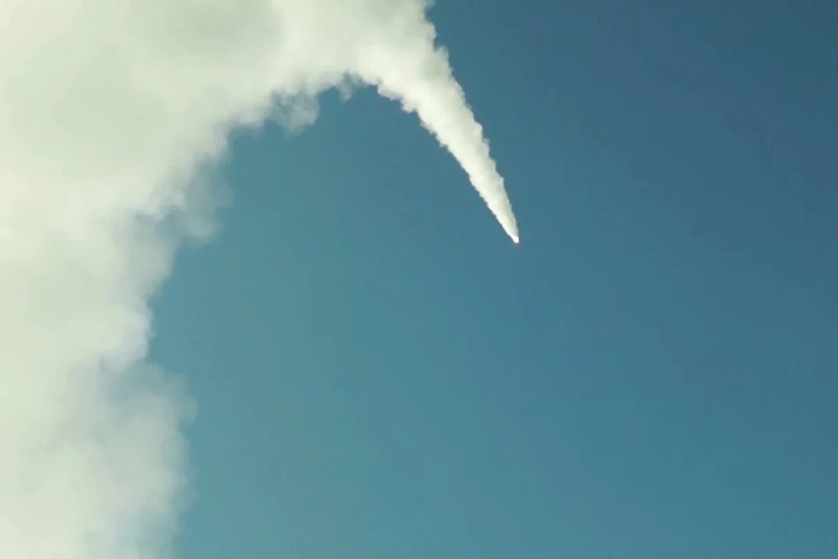    Пуск ракеты ОТРК «Искандер» расчетом ВС РФ в ходе спецоперации.