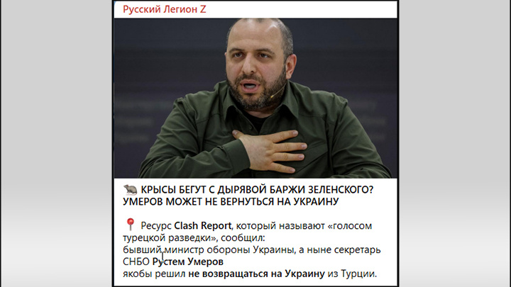    Скриншот с ТГ-канала "Русский легион Z"