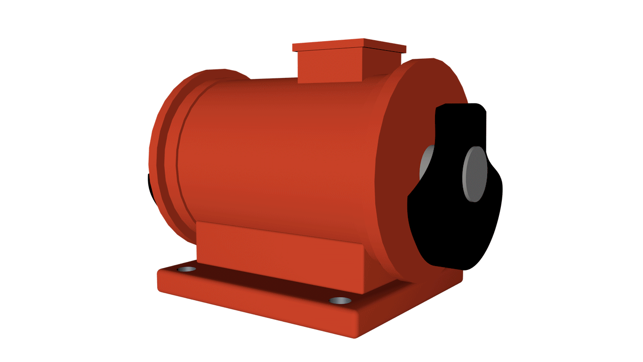 Вибрационный двигатель в работе.