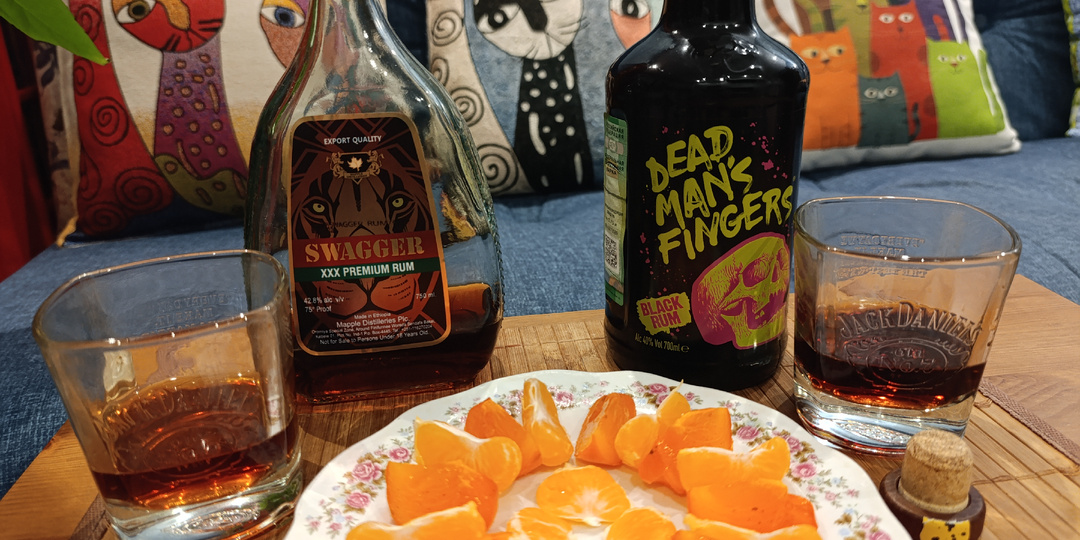 Cравниваю пять недорогих импортных ромов, какой вкуснее: Dead Man's Finger Black, Barcelo Gran Anejo, Negrita Spiced, Exito и Swagger