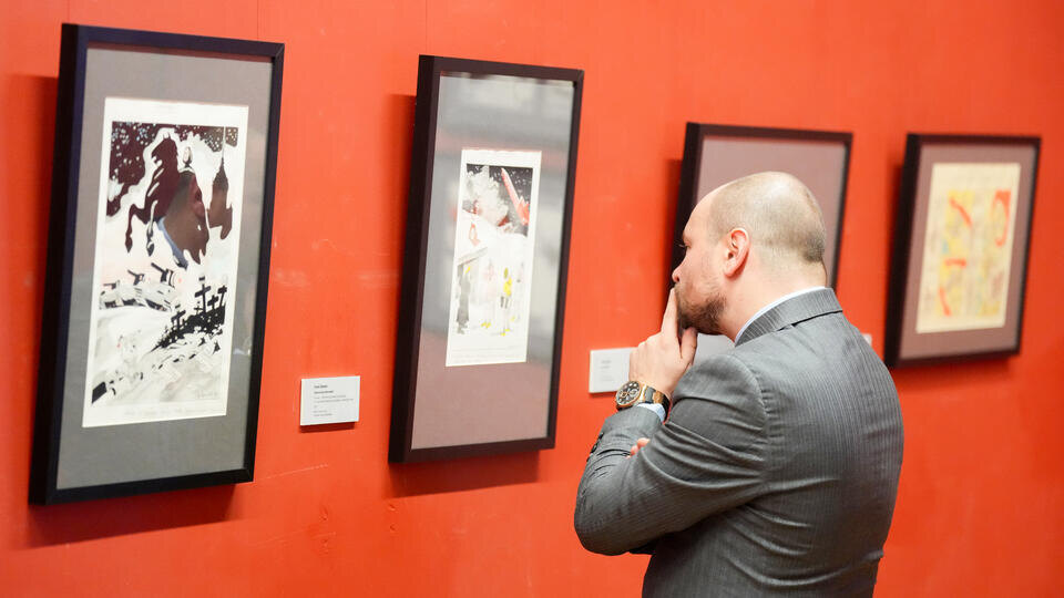     Личный враг Гитлера: в Москве открыли выставку антифашистских карикатур Ефимова ИЗВЕСТИЯ/Дмитрий Коротаев