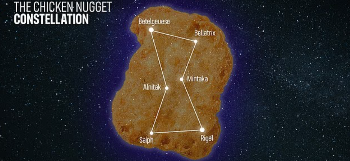 «Куриные наггетсы» можно будет увидеть без телескопа 20 ноября. Британский ученый решил превратить ночное небо в ресторан быстрого питания