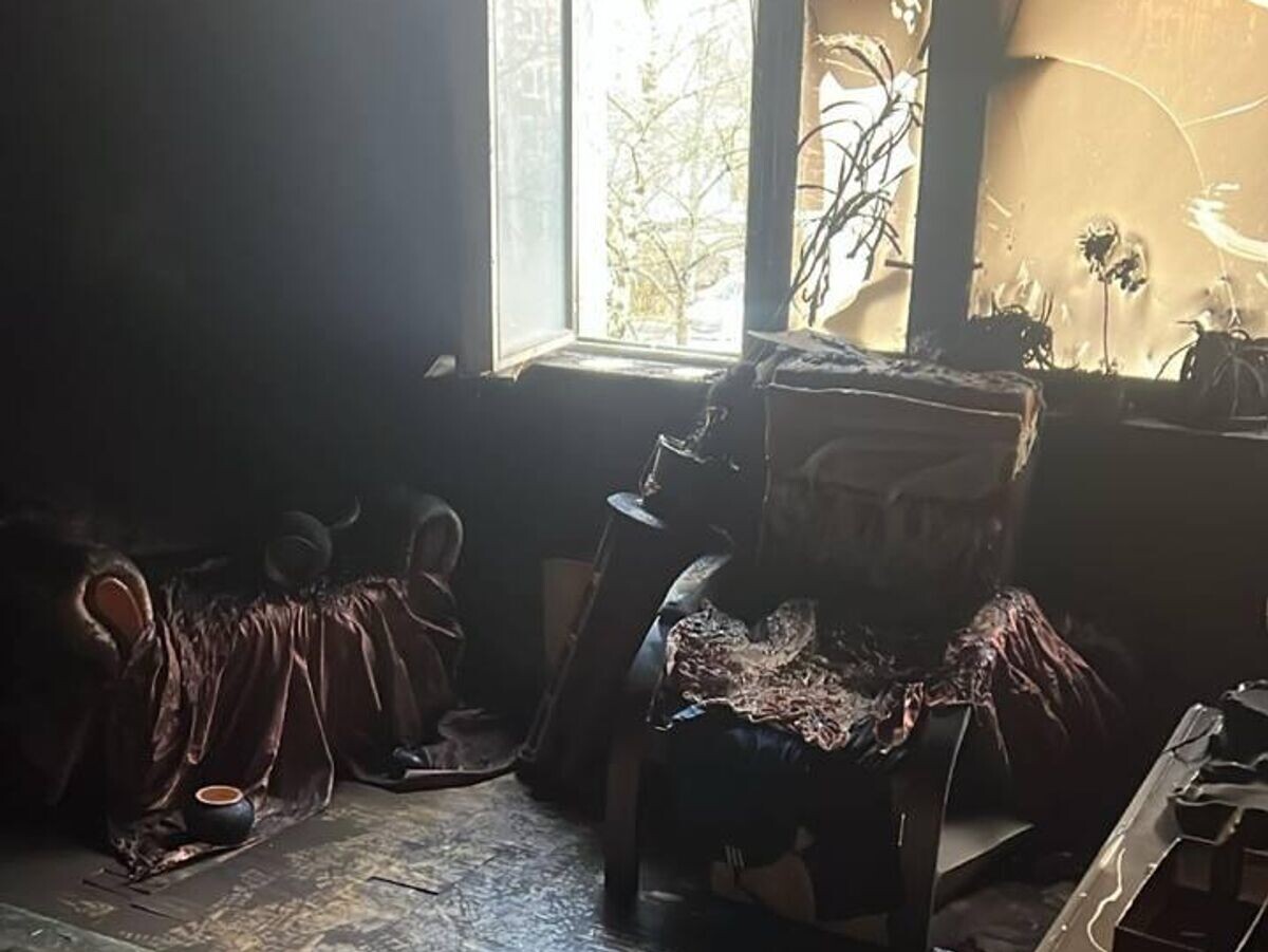    Последствия пожара на улице Крылатские Холмы в Москве© Фото : ПРОКУРАТУРА МОСКВЫ/Telegram