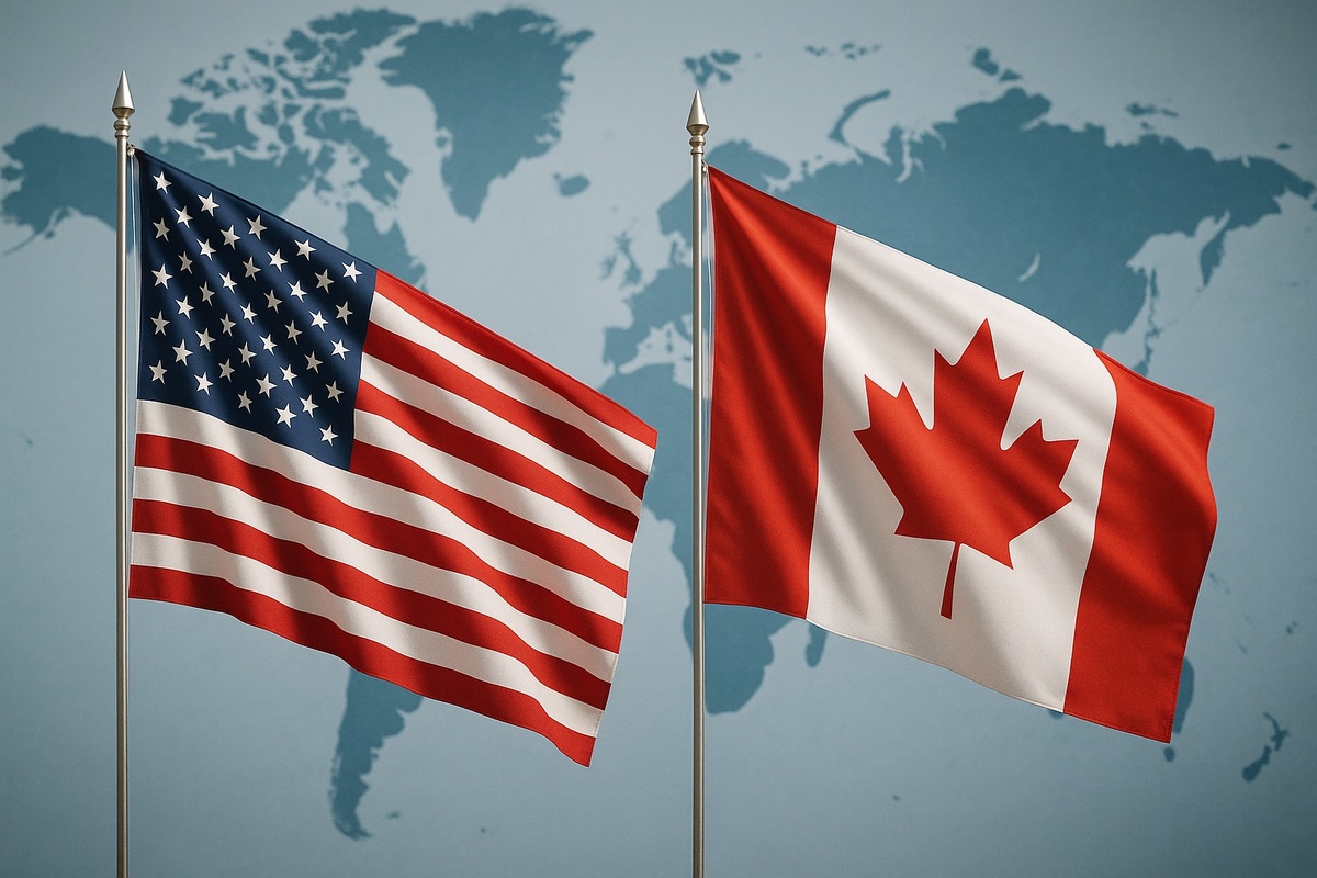    Самая длинна и сложная граница находится между США и Канадой