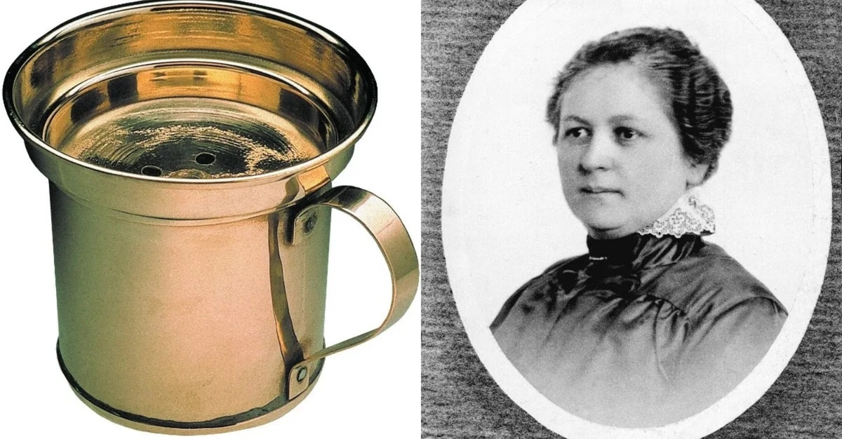 Мелитта Бенц и кружка с фильтром для кофе