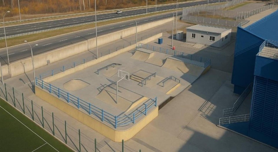    Возле торгового комплекса "Мега" появится спортивная площадка / Фото: скрин с презентации проекта