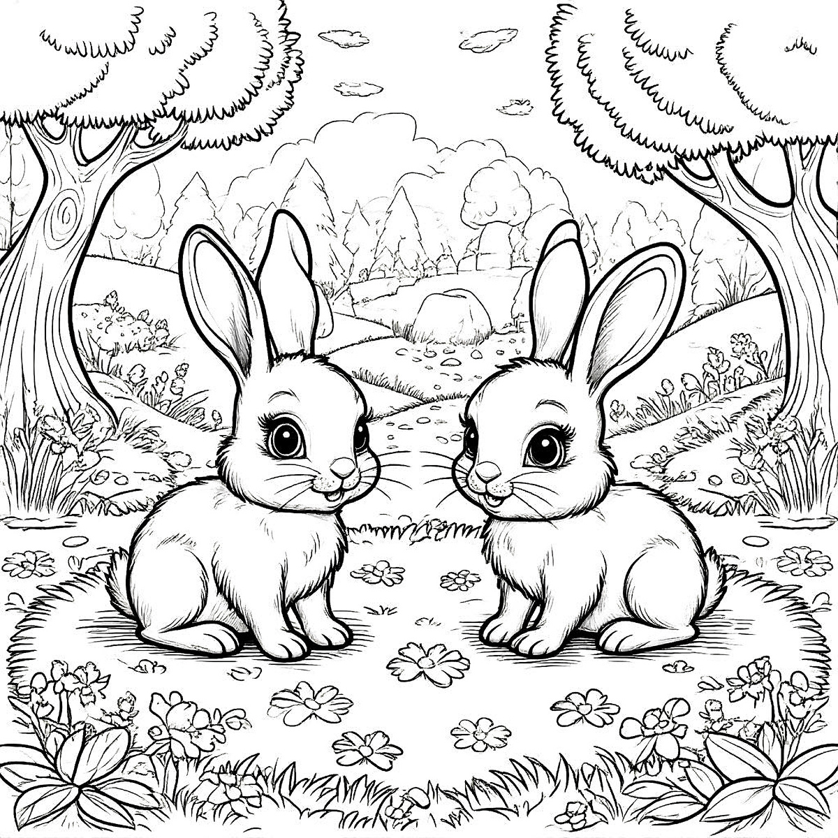 Два зайчонка