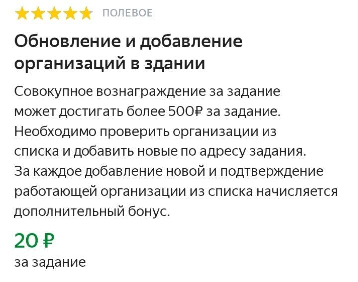 Пример задания с фото огранизаций