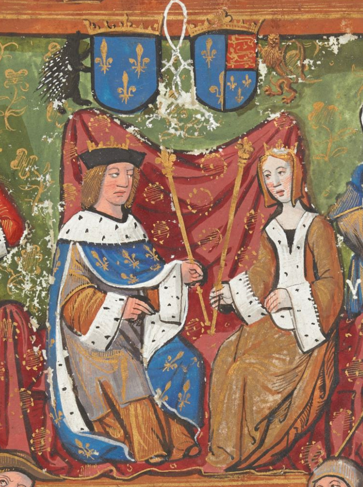 Мария и Людовик XII Французские, из современной рукописи https://en.wikipedia.org/wiki/Mary_Tudor,_Queen_of_France