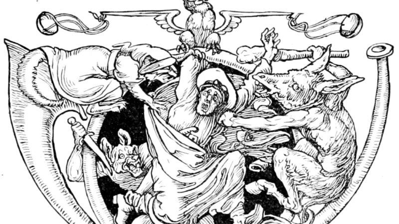 Иллюстрация к «Домашним сказкам из сборника братьев Гримм», 1882 г., автор Уолтер Крейн. (Public Domain)