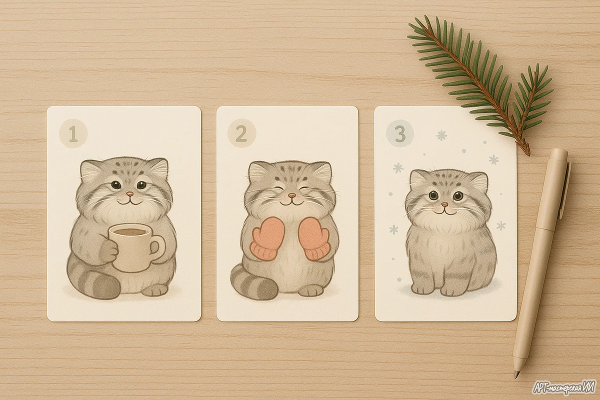 Это изображение создано с любовью в Арт-мастерской ИИ — вместе с вдохновляющим участием Манула и волшебством нейросети