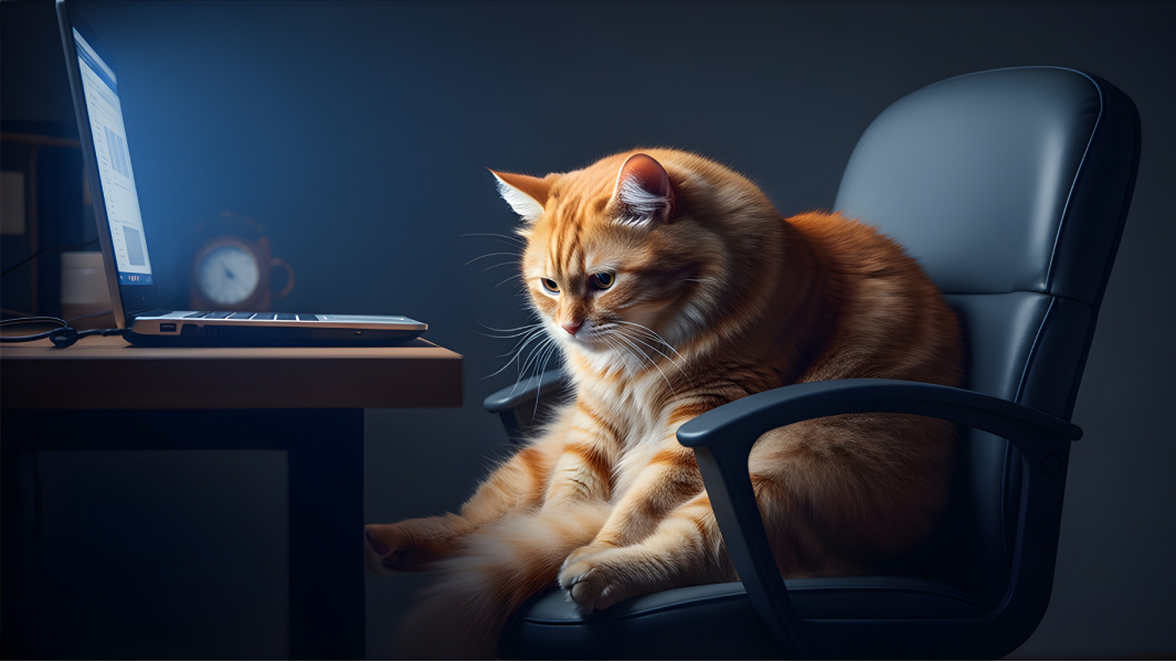 офисная креветка котик