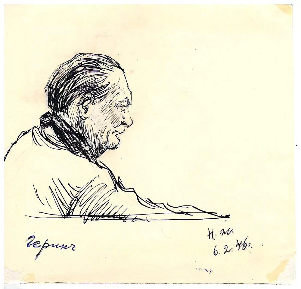 Рисунок Н.Н. Жукова, сделанный в ходе процесса.