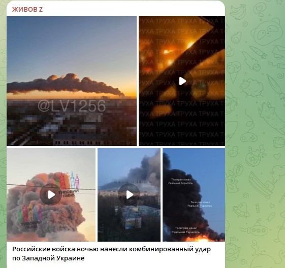    Фото: Скриншот Telegram/Живов Z
