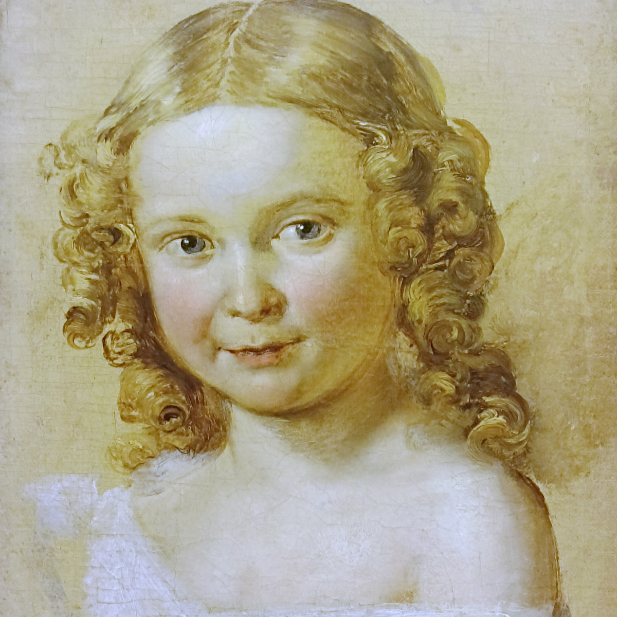 Василий Тропинин. Голова девочки. Этюд к портрету В.Ершовой с дочерью