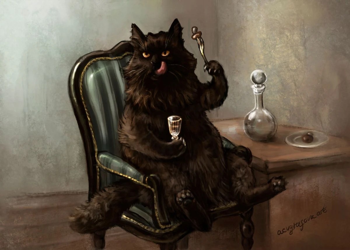 ХарАктерный кот Бегемот Булгакова (найден в сети)