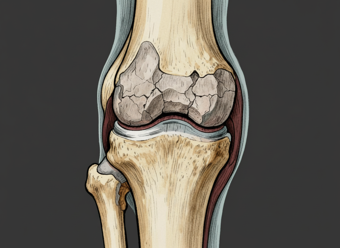 остеоартроз - постепенное разрушение хряща, разрастание костной ткани 